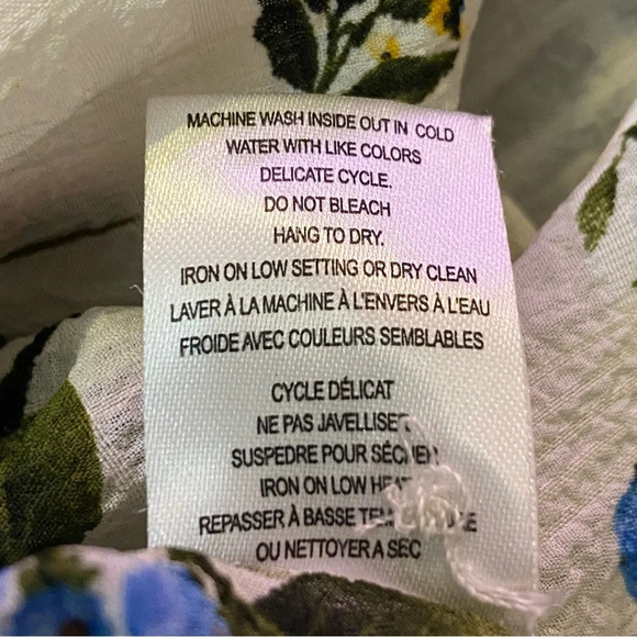 Tamara H women’s blue floral fairycore bohemian blouse - Picture 8 of 10